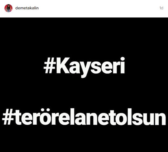 Kayseri'deki patlamaya ünlülerden tepki
